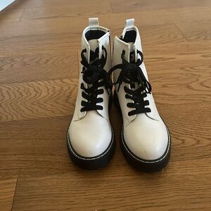 Ladies white booties